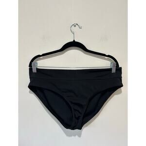 Nike black bikini swim bottom size XL full coverage logo on back wide waistband